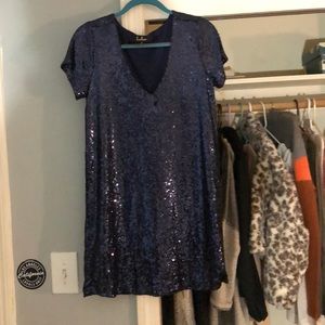 Blue sparkly dress from lulus worn once